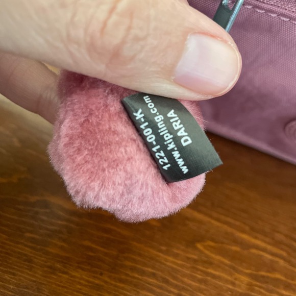 Kipling Sabian Crossbody Bag Sweet Pink Mauve Monkey Charm NWT - Picture 5 of 16